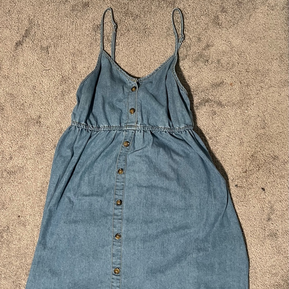 SHEIN Maternity Blue Denim Mini Dress